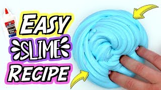 HOW TO MAKE SLIME For Beginners NO FAIL Easy DIY Slime Recipe [upl. by Howenstein]