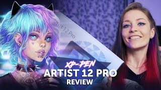 XPPen Artist 12 Pro  Unboxing  Review  Speed Painting [upl. by Atela823]