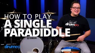 Single Paradiddle  Drum Rudiment Lesson Drumeo [upl. by Ahsikat]