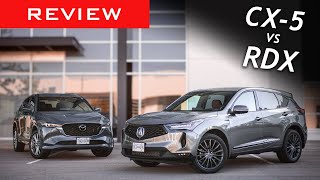 Comparison 2022 Acura RDX ASpec vs 2022 Mazda CX5 Turbo [upl. by Nial]