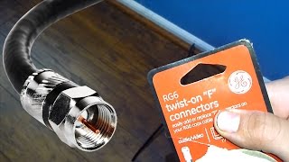 How to Install a Coax Cable F Connector with Common Tools [upl. by Eniamert]