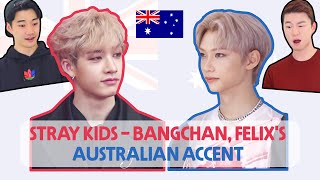 Aussie Reacts to Stray Kids Bangchan and Felix’s Australian Accent [upl. by Stew]