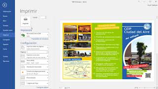 CÓMO IMPRIMIR UN TRÍPTICO EN WORD [upl. by Heimlich]