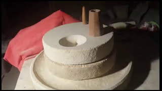 Hand Carved Stone Grain Mill [upl. by Malchy]