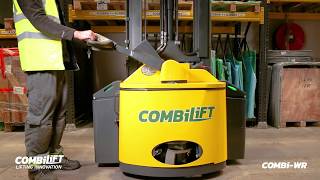 Combilift – COMBIWR – First purpose built pedestrian reach stacker – operating in VNA Aisles [upl. by Frankhouse]