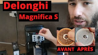 COMMENT NETTOYER ET DETARTRER UNE MACHINE DELONGHI  Magnifica S [upl. by Odlauso]