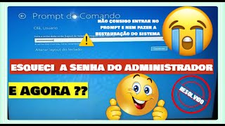 ESQUECI A SENHA DO USUÁRIO E NÃO CONSIGO ENTRAR NO PROMPT PRA RESOLVER ESSE ERRO DE TELA AZUL [upl. by Lorilee]