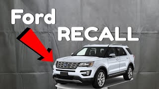 20132017 Ford explorer recall of 350000 vehicles [upl. by Yarvis]