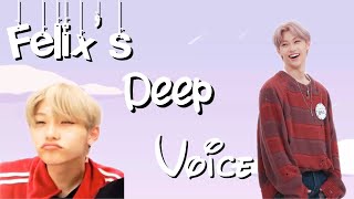 Felix’s deep voice compilation because you need one [upl. by Ahsitneuq]