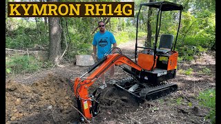 KYMRON RH14G 1 TON Mini Excavator testing lifting digging [upl. by Bramwell]