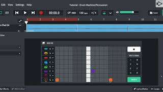 BandLab Tutorial Using the Drum Machine part 1 [upl. by Ahseei936]