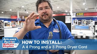 How To Install 4 Prong and 3 Prong Dryer Cord [upl. by Vanthe]