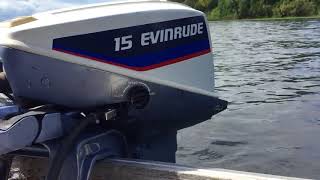 1975 Evinrude 15hp outboard motor [upl. by Neladgam]