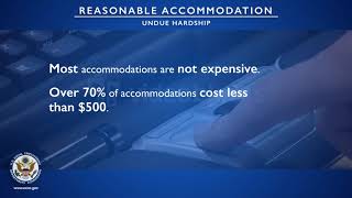 Reasonable Accommodation Undue Hardship [upl. by Airitac]