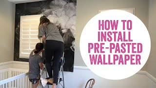 How to Apply Prepasted Wallpaper for beginners [upl. by Affra371]