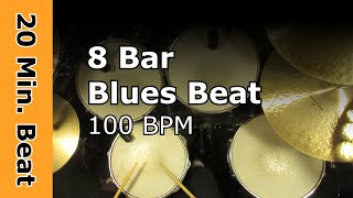 Eight Bar Blues Drum Loop 100 BPM [upl. by Adrienne202]