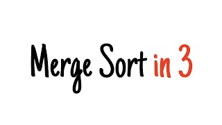 Merge sort in 3 minutes [upl. by Adnorehs]