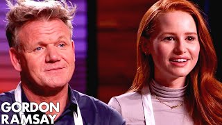 Gordon Ramsay vs Madelaine Petsch In VEGAN MASTERCHEF COOK OFF [upl. by Darbee]