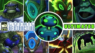 BEN 10 Ultimate Alien Cosmic Destruction ALL ULTIMATE ALIENS [upl. by Karol]