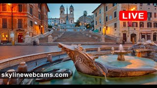 Recorded Footage Live Webcam from Piazza di Spagna  Rome [upl. by Narruc811]