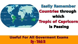 Countries Through which Tropic of Capricorn is Passing [upl. by Nauqal434]