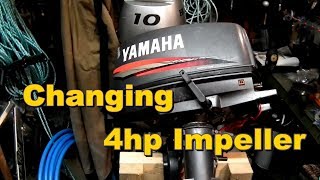 Changing Yamaha 4hp outboard impeller  year 2000 [upl. by Leigh]