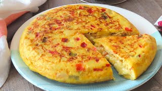 Tortilla de patatas rellena de atún y queso [upl. by Karole345]