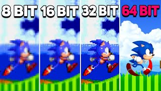 Sonic the Hedgehog 2 1992 8bit vs 16bit vs 32bit vs 64bit is there a big difference [upl. by Inaliel603]