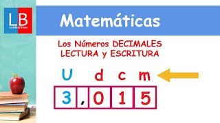 Los Números DECIMALES LECTURA y ESCRITURA ✔👩‍🏫 PRIMARIA [upl. by Cone]