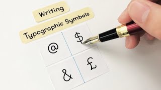 Writing Typographic Symbols [upl. by Nomae]