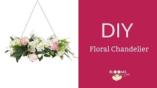 How To Make A DIY Floral Chandelier [upl. by Adlay]