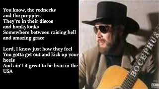 Hank Williams Jr  Country State Of Mind LYRICS [upl. by Dine229]