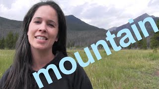 How to Say MOUNTAIN and SENTENCE  American English [upl. by Dianuj]