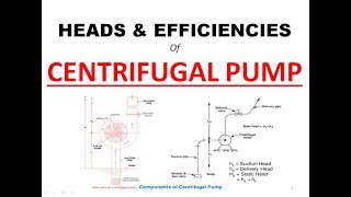 Heads and Efficiencies of Centrifugal Pump  Centrifugal pump  Fluid Mechanics [upl. by Brennan]