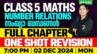 Class 5 Maths  Number Relations  സംഖ്യാ ബന്ധങ്ങൾ  Full chapter One Shot Revision  Xylem Class 5 [upl. by Aloisia]