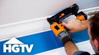 How to Install Crown Molding  HGTV [upl. by Renruojos]