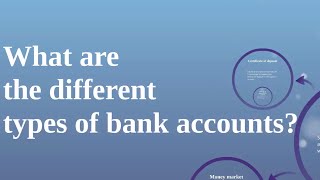 What are The Different Types of Bank Accounts [upl. by Amora]