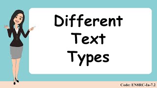 Different Text Types English 8Q1w2 [upl. by Rennerb189]