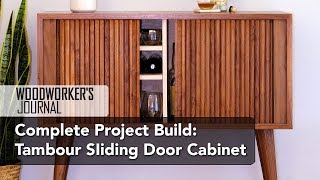 Build a MidCentury Tambour Cabinet  Complete Project Build [upl. by Keyek]