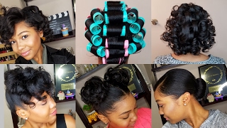 HOW TO ROLLER SET HAIR  Roller Setting Tutorial 2017  RELAXED HAIR [upl. by Allimac337]