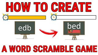 How To Create A Word Scramble Game In Powerpoint [upl. by Eniruam]