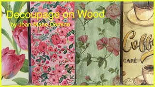 How to Decoupage on Wood using the EASY ‘ironon’ method  For beginners  Create beautiful decor [upl. by Tloh]