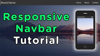 Responsive Navbar Tutorial [upl. by Bierman]