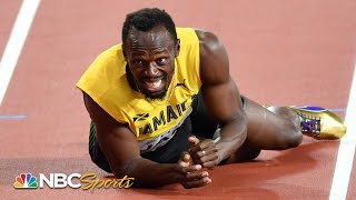 Usain Bolts last race ends in disaster photo finish  NBC Sports [upl. by Ban128]