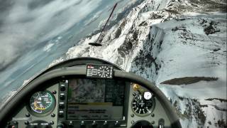 Gliding video  Duo Discus glider cockpit flight at Samedan  Alps Soaring [upl. by Veriee]