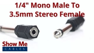 14quot Mono Male To 35mm Stereo Female Adapter 961 [upl. by Braca]