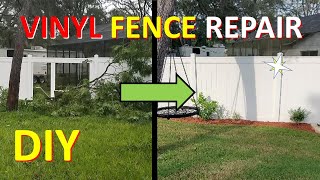 How To Repair Vinyl Fence  DIY Quick and Easy [upl. by Ltsyrk]