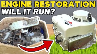 I REBUILT A 43 YEAR OLD ENGINE THEN CUT GRASS WITH IT [upl. by Nirtak]