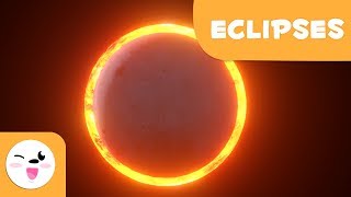 Eclipses for kids  What an eclipse is and how many types there are  Solar and Lunar Eclipse [upl. by Duffie]