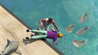 GTA 5 Water ragdollsfails episode 16 Funny moments [upl. by Lekcar]